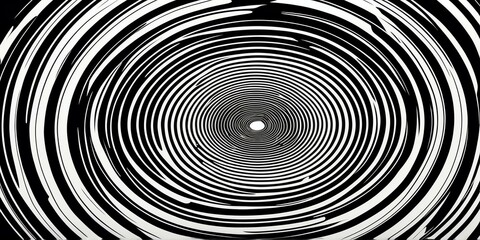 abstract vector concentric circles with white to black gradient background