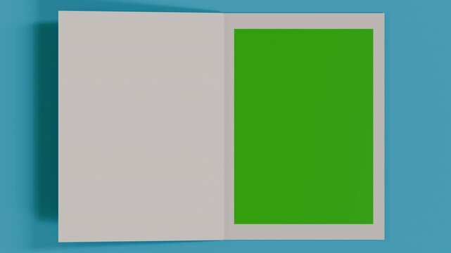 A celebration birthday card that opens animated with green screen