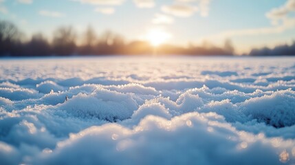 Winter light over the frozen fields