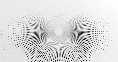 A pattern of concentric dots radiating outward, creating a sense of depth and movement.