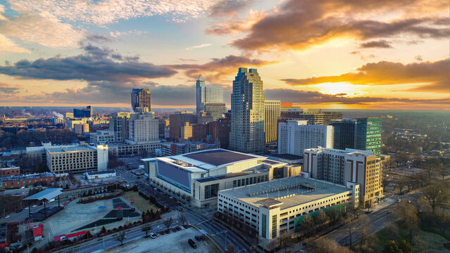 Downtown Raleigh, North Carolina, USA Skyline Aerial