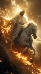 Biblical Illustration, The Second Coming of Jesus to Judge the Living and the Dead the Last Judgment