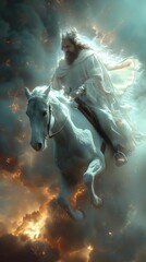 Biblical Illustration, The Second Coming of Jesus to Judge the Living and the Dead the Last Judgment