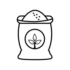 Fertilizer bag icon vector line