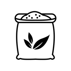 Fertilizer bag icon vector line