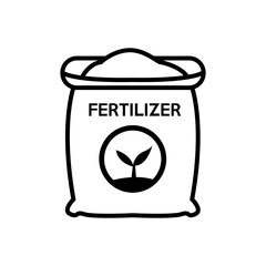 Fertilizer bag icon vector line