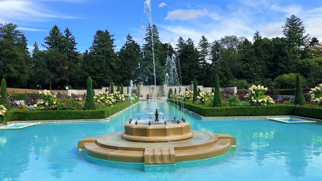 Fountain in grades of Parkwood Estate - a National Historic Site of Canada, Oshawa