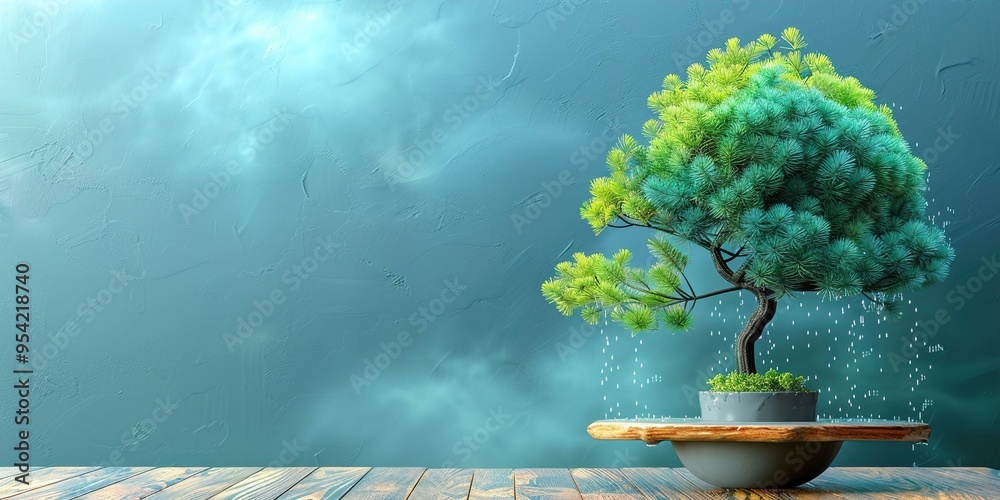 Poster tree in a vase