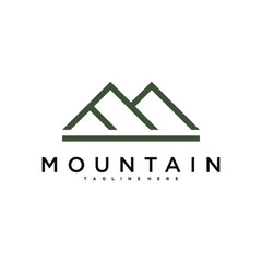 Simple modern mountain adventure logo design template. Premium Vector © gibran fatih