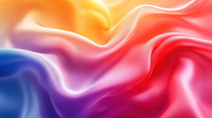 Obraz premium Colorful background with rainbow-colored waves and a soft gradient
