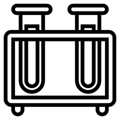 Test Tube Icon in Line Style Suitable for Web, Apps, Presentation, or Printable Meanings