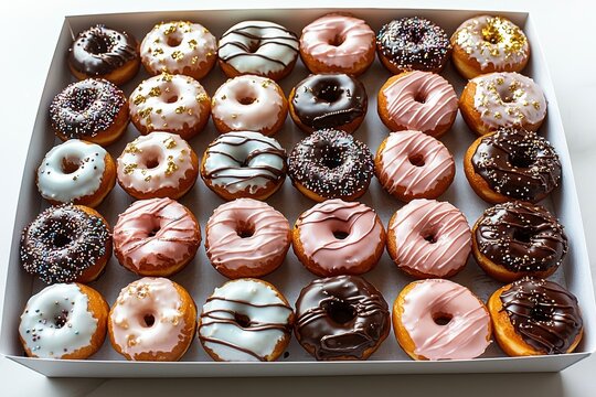 Mini Donuts colored in a Box