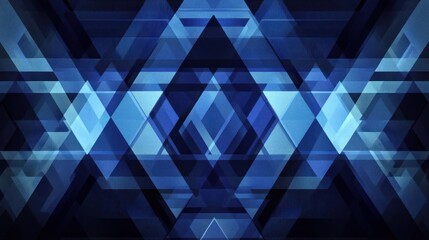 Obraz premium Abstract digital art with geometric patterns in shades of blue and white.