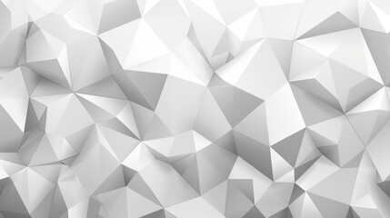 Obraz premium Abstract white polygonal background with varying geometric shapes and textures.