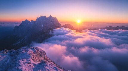 Sunrise Above The Clouds