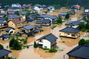 Fototapeta premium flood natural disaster