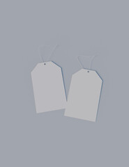 Label, hang tag mock-up image file. product branding, logo mock-up image.

