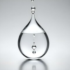 Water Drop: A Simple and Elegant Image of a Water Droplet in black and white  Suspended in Mid-Air