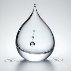 Water Drop: A Simple and Elegant Image of a Water Droplet in black and white  Suspended in Mid-Air