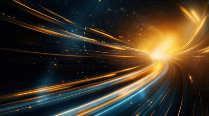 Obraz premium Abstract Tunnel of Light and Speed