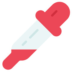 Pipette Icon in Flat Style Suitable for Web, Apps, Presentation, or Printable Meanings