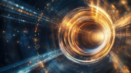 Obraz premium Abstract Golden Vortex