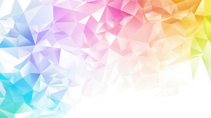 Fototapeta premium A colorful abstract geometric background with triangular shapes and a gradient effect.