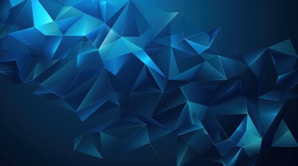 Fototapeta premium A vibrant abstract design featuring geometric shapes in shades of blue.