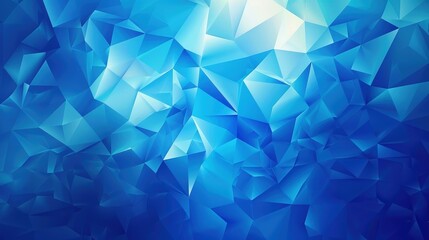 Obraz premium A vibrant abstract background featuring blue geometric shapes and facets.