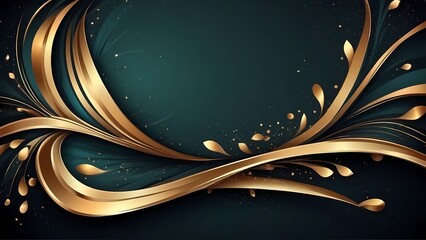 Abstract golden background with ornament
