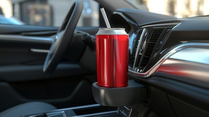 Top Notch Beverage Holder Designed for Car Displayed in luxury Car Interior