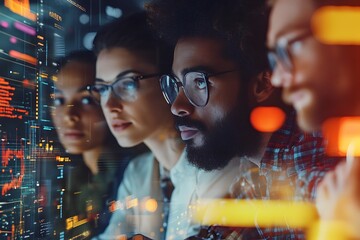 A image depicting a diverse team of professionals working together on a project utilizing an enterprise resource planning ERP system to streamline their workflow and foster towards a common goal