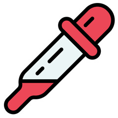 Pipette Icon in Lineal Color Style Suitable for Web, Apps, Presentation, or Printable Meanings