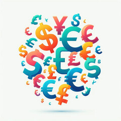 Free  Money vector money photo Gold coins and banknotes 3d cartoon style icon black Friday 
