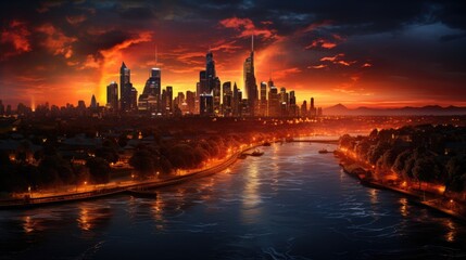 city skyline Visions of Tomorrow Futuristic Cityscape  