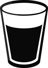 Minimalist Drink Glass Illustration