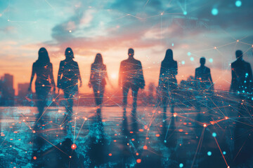 Group of multinational people and communication concept, for banners or advertisements