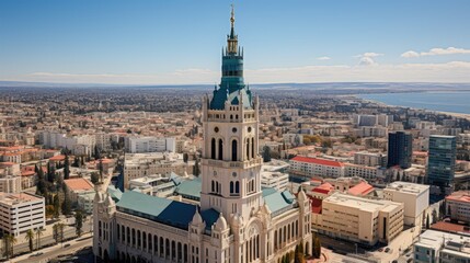 Cityscape in metropolis city center City of green community and fresh air  