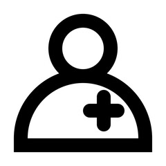 Fototapeta premium Nurse Icon in Line Style Suitable for Web, Apps, Presentation, or Printable Meanings