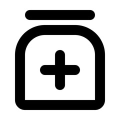 Medicine Icon in Line Style Suitable for Web, Apps, Presentation, or Printable Meanings