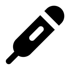 Thermometer Icon in Glyph Style Suitable for Web, Apps, Presentation, or Printable Meanings