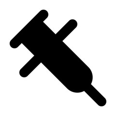 Syringe Icon in Glyph Style Suitable for Web, Apps, Presentation, or Printable Meanings