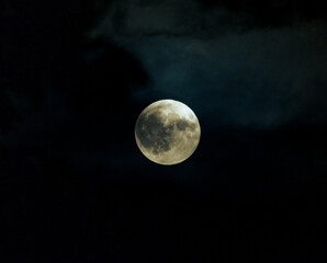 full moon over sky