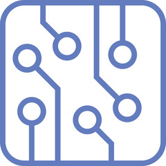 Computer Chips and Electronic Circuit Icon