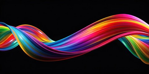 Abstract background featuring colorful ribbon waves in motion, abstract, background, ribbon, waves, colorful, movement