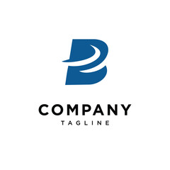 Letter B swing logo icon vector