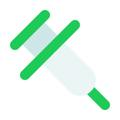 Syringe Icon in Flat Style Suitable for Web, Apps, Presentation, or Printable Meanings