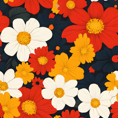 Beautiful seamless floral patterns for fabric and wallpaper, vintage floral patterns, seamless botanical patterns, colorful seamless floral backgrounds for fabric printing.