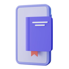 Mobile Smartphone Ebook 3D Illustration