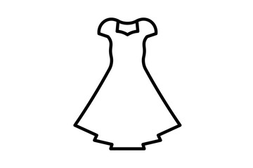 Dress icon. icon related to fashion. suitable for web site, app, user interfaces. line icon style